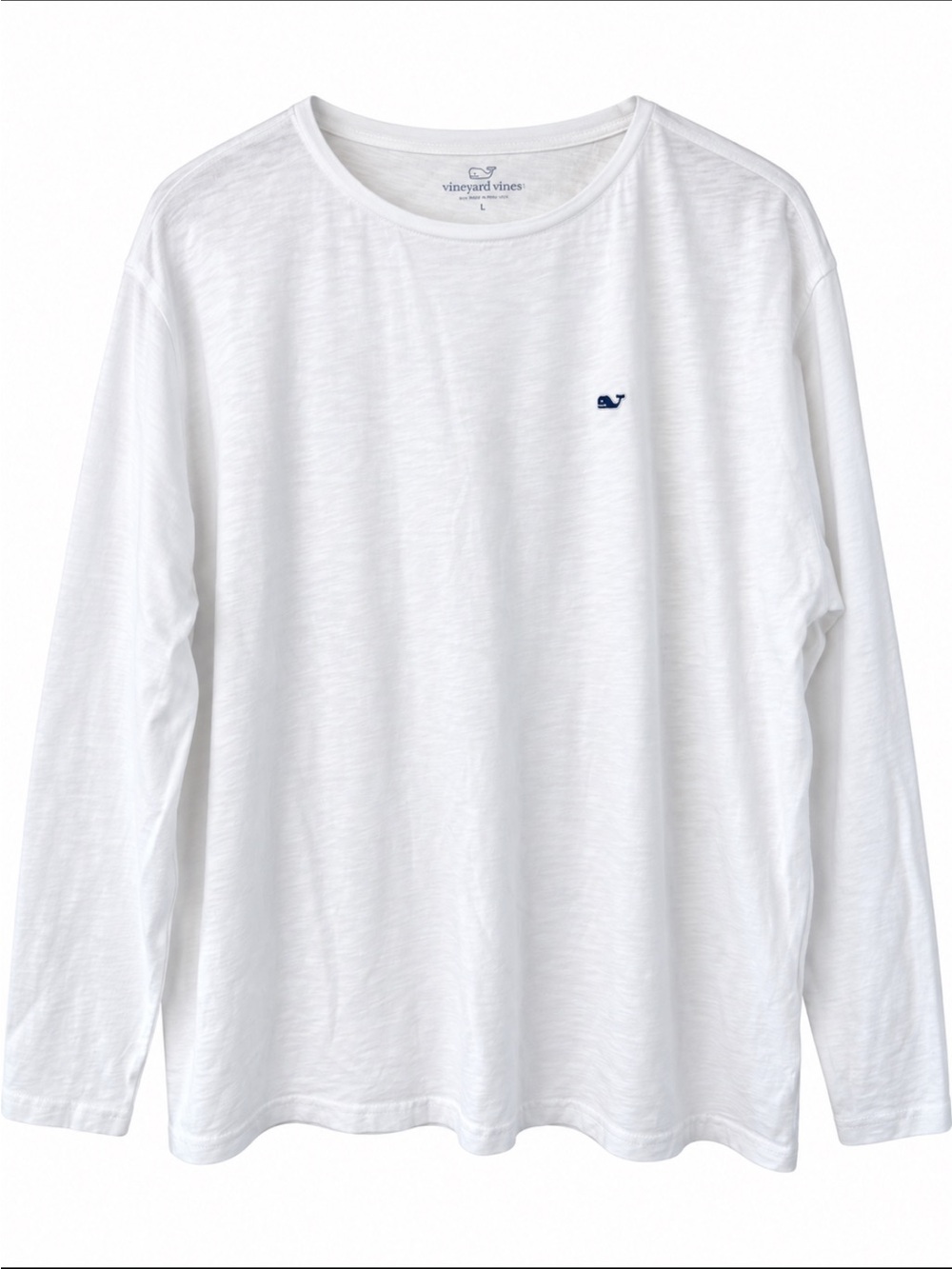 Vineyard Vines T Shirt Sunwashed Whale Embroidered Long Sleeve Tee Womens Large